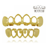 Grillz Hip Hop Cima Baixo Resina Dente Snap Smile