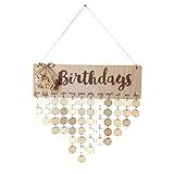 GRIRIW Chapéu De Bolo De Aniversário Placa De Comemorações De Aniversário Calendário De Parede Lembrete De Calendário Calendários Personalizados Prato Combinado Perolizado De Madeira