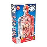 Grow P200 Corpo Humano Quebra Cabeça Com 200 Peças 6 Anos Multicolorido 3927