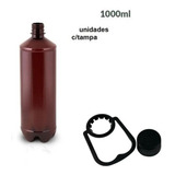 Growler Pet 1 Litro Ambar Com Alça E Tampa Kit C 60 Unidade