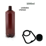 Growler Pet 1 Litro Ambar Com Alça E Tampa Kit C 60 Unidades
