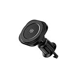 Gshield Suporte Carregador Veicular Turbo Por Indução Magnético Wireless Compatível Com MagSafe Sem Fio 15W Com Clipe De Ar Condicionado Para Carro Tank Car