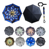 Guarda Chuva Invertido Abre Ao Contrário Várias Estampas