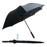 Guarda chuva Maxi Portaria Extragrande Fazzoletti Resistente Cor Preto Desenho Do Tecido Liso