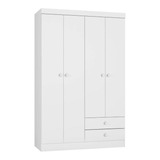 Guarda Roupa 4 Portas Infantil Quarto Do Bebê Louise Branco