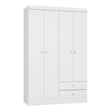 Guarda Roupa 4 Portas Infantil Quarto Do Bebê Louise Branco