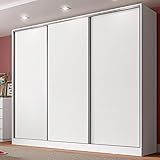 Guarda Roupa Casal 100 MDF Madesa Royale 3 Portas De Correr Branco