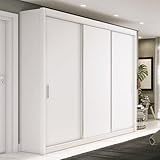 Guarda Roupa Casal 3 Portas 4 Gavetas 188 5cm Viena Yescasa Branco