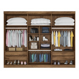Guarda Roupa Casal 6 Portas 4 Gavetas Alba Em Mdf Made Marcs