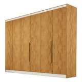 Guarda Roupa Casal 6 Portas 4 Gavetas Mdf Oslo Made Marcs Cor Peroba