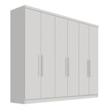 Guarda Roupa Casal 6 Portas E 8 Gavetas Vértice Branco No