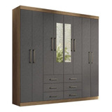 Guarda Roupa Casal 8 Portas E 6 Gavetas C Espelho Liverpool