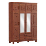 Guarda Roupa Casal Alonso Madeira 08 Portas C espelho Imbuía