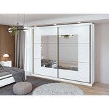 Guarda Roupa Casal Ambiente Toronto Plus Branco Brilho Com