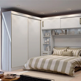Guarda Roupa Casal Com Cabeceira Queen 4 Portas De Jjwt