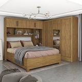 Guarda roupa Casal Modulado 4 Portas Com Cama Santiago 3 Wt