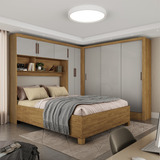 Guarda roupa Casal Modulado 5 Portas Com Cama Santiago 3