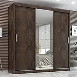 Guarda Roupa Casal Paris 3 Pts Corre 2gav C Esp Chocolate