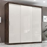 Guarda Roupa Casal Paris 3 Pts Corre 2gav Chocolate Off White