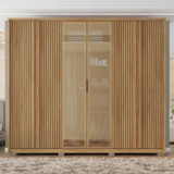 Guarda Roupa Casal Ripado 6 Portas 4 Gavetas Reflecta Wt