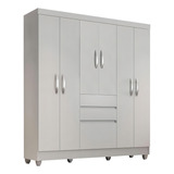 Guarda Roupa Lia 6 Portas Branco