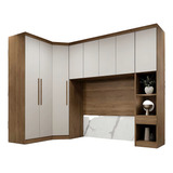 Guarda Roupa Modulado Casal Safira 008 8 Portas Cor Cacau Fendi