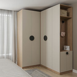 Guarda roupa Modulado Joy 3 Peças Canto Nicho Com 2