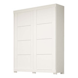 Guarda Roupa Solteiro 2 Portas De Correr Branco 100 Mdf