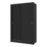 Guarda roupa Solteiro 2 Portas De Correr Milano Madesa P Cor Preto