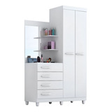 Guarda Roupa Solteiro Com Espelho 2 Portas Melissa 100 Mdf