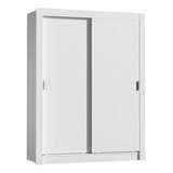 Guarda roupa Solteiro Madesa Dallas Plus 2 Portas De Correr Cor Branco