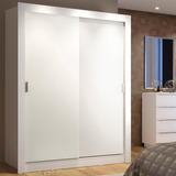 Guarda roupa Solteiro Madesa Denver 2 Portas Correr Cor Branco 10946e
