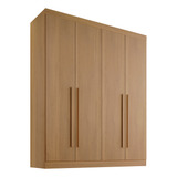 Guarda Roupa Solteiro Mdf 4 Portas 3 Gavetas Paris Plus