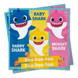 Guardanapo Baby Shark 25x25cm C 20 Unidades Cromus