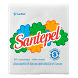 Guardanapo De Papel Folha Simples Santepel 33cm X 30cm Pacote 50 Unidades
