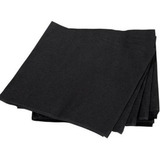 Guardanapo Folha Dupla Preto 25 X 25cm C 20 Unidades