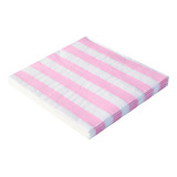 Guardanapo Papel Listrado Rosa branco 32x32cm C 20 Folha