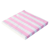Guardanapo Papel Listrado Rosa branco 32x32cm C 20 Folha