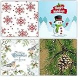 Guardanapos De Papel Decorados Natal Folhas Duplas Premium 80 Unidades Magizi