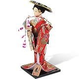 Gueixa Japonesa Figura Feminina Japonesa Boneca Kimono Kokeshi Estátua De Gueixa Antiga Boneca Nishi Japonesa Boneca De Porcelana Japonês Área De Trabalho Escritório Leste Madeira