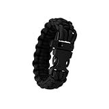 Guepardo Pulseira De Sobrevivência Paracord Survival Pro Com Apito Resistente E Versátil Ideal Para Situações De Emergência Durável Multiuso Preto
