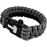 Guepardo  Pulseira De Sobrevivência  Paracord Survival Pro  Com Apito  Resistente E Versátil  Ideal Para Situações De Emergência  Durável  Multiuso  Preto