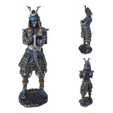 Guerreiro Medieval Samurai Com Espada Estatueta Japonês 41cm