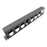 Guia Passa Cabo Horizontal Fechada 1u Com Tampa Rack 6 Und