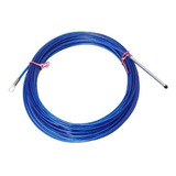 Guia Passa Fio Sonda Nylon Com Alma De Aço Puxa Fio 30m Azul