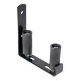 Guia Portão Tipo L Com 2 Roletes 27 70 X 70mm Preto