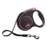 Guia Retrátil Coleira Flexi Black Design Fita 5m P Cães P