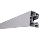 Guia Trilho Para Porta Sanfonada Bcf Pvc De 1 00 Metro Cinza 