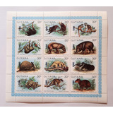 Guiana Bloco Mint 1986 Fauna Mamíferos Amazonia