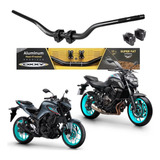 Guidão Alto Fat Preto Oxxy Mt03 Mt 03 Mt07 Mt 07 Oxxy